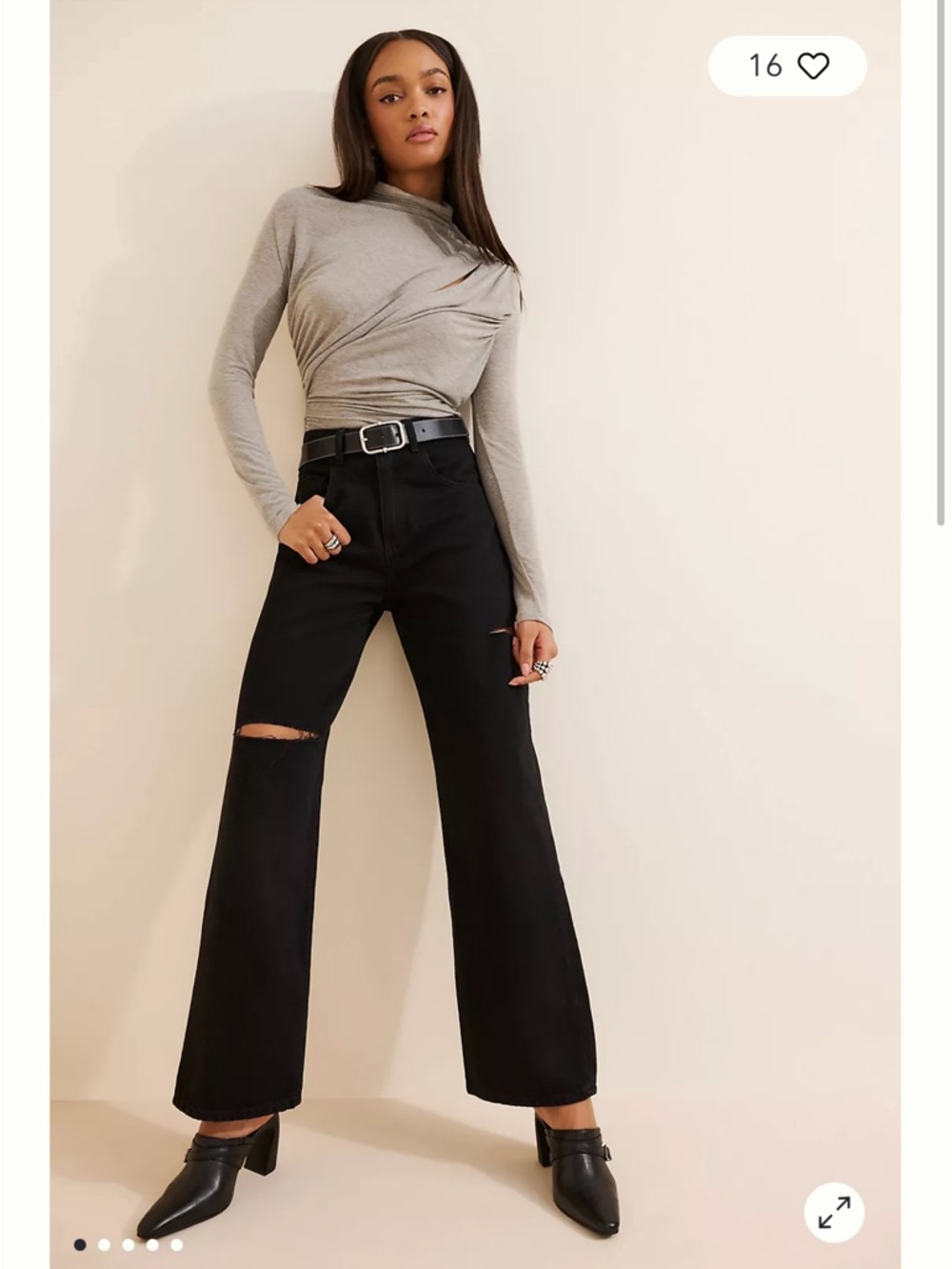 Black Wide-Leg High-Rise Jeans - Anthropologie